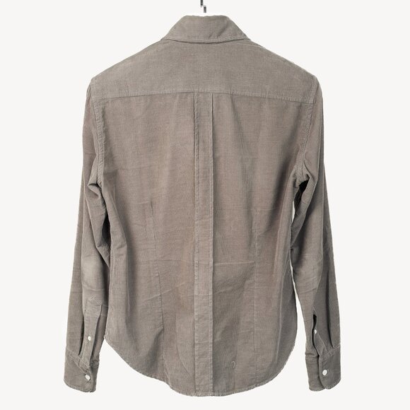 Band of Outsiders Grey Corduroy Button-Up Shirt - Picture 2 of 9